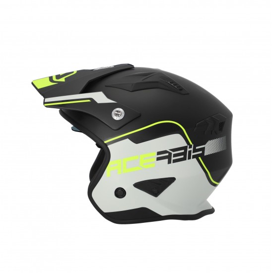 Casco jet ACERBIS Aria Black Fluo Yellow - Micasco.es - Tu tienda de cascos de moto