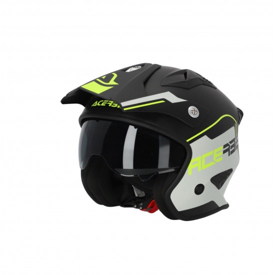 Casco jet ACERBIS Aria Black Fluo Yellow - Micasco.es - Tu tienda de cascos de moto