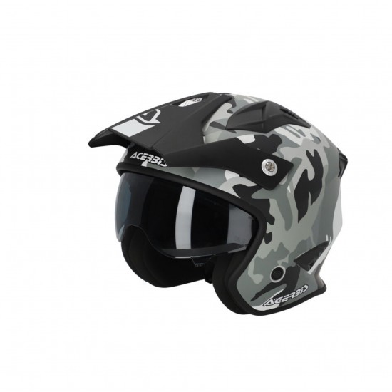 Casco jet ACERBIS Aria Camo Brown - Micasco.es - Tu tienda de cascos de moto