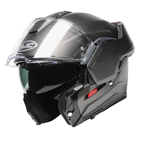 Casco modular HJC i100 Solid Titanio Semi Mate - Micasco.es - Tu tienda de cascos de moto