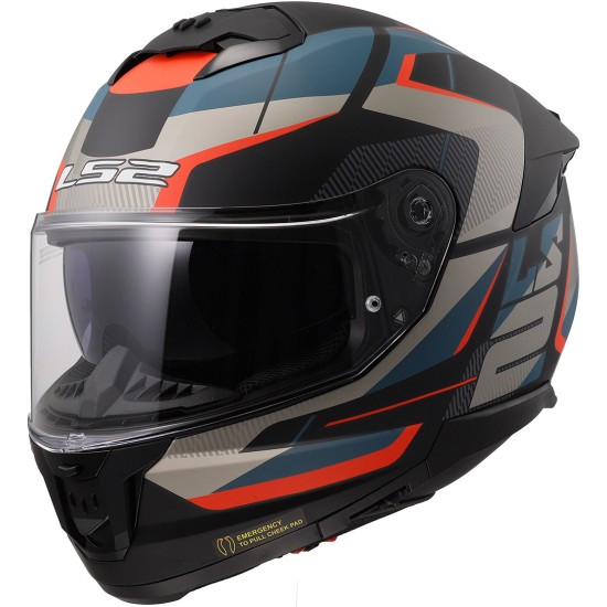 Casco integral LS2 FF808 Stream EVO II Road Matt Black Grey Blue Red - Micasco.es - Tu tienda de cascos de moto