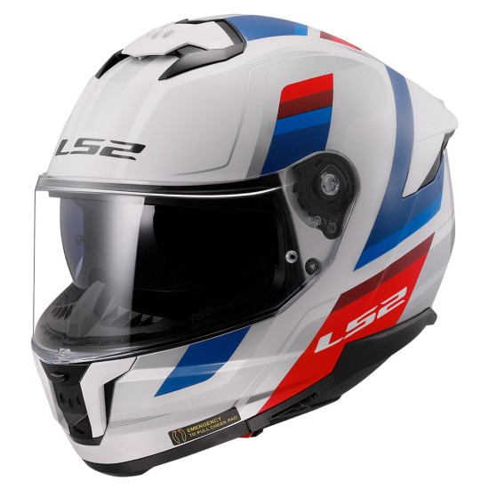 Casco integral LS2 FF808 Stream EVO II Vintage White Blue Red - Micasco.es - Tu tienda de cascos de moto