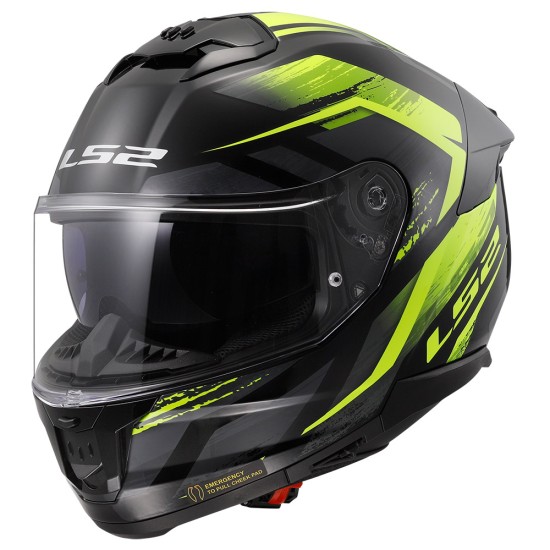 Casco integral LS2 FF808 Stream EVO II Fury Black Grey Yellow - Micasco.es - Tu tienda de cascos de moto