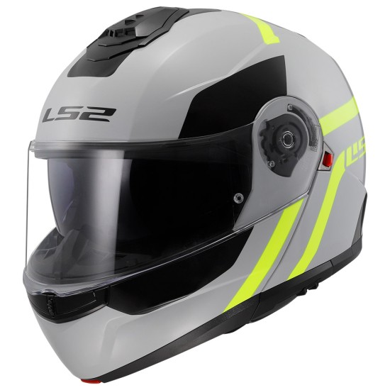 Casco modular LS2 FF908 Strobe II Autox Gloss Grey HV Yellow - Micasco.es - Tu tienda de cascos de moto