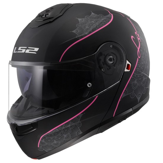 Casco modular LS2 FF908 Strobe II Lux Matt Black Pink - Micasco.es - Tu tienda de cascos de moto