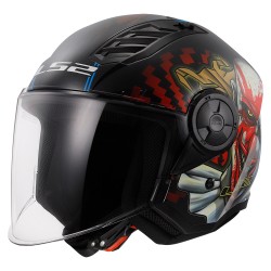 Casco jet LS2 OF616 Airflow II Happy Dreams Black Glow Casco jet LS2 OF616 Airflow II Happy Dreams Black Glow