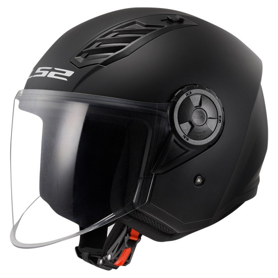 Casco jet LS2 OF616 Airflow II Solid Matt Black - Micasco.es - Tu tienda de cascos de moto