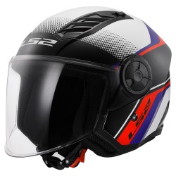Casco jet LS2 OF616 Airflow II Rush Black White Red Casco jet LS2 OF616 Airflow II Rush Black White Red