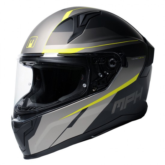 Casco integral MPH Tiger Stream Matt Black Grey Yellow - Micasco.es - Tu tienda de cascos de moto