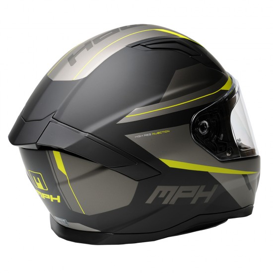 Casco integral MPH Tiger Stream Matt Black Grey Yellow - Micasco.es - Tu tienda de cascos de moto