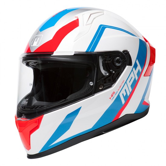 Casco integral MPH Tiger Plum Matt White Blue Red - Micasco.es - Tu tienda de cascos de moto