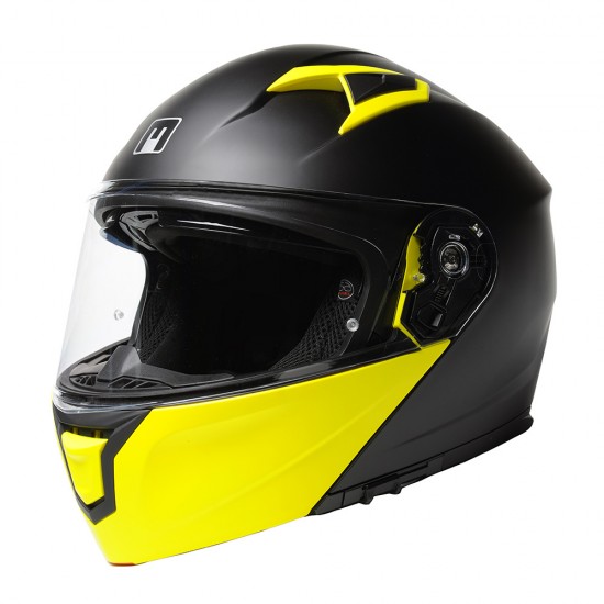 Casco modular MPH Raptor Solid Matt Black Yellow - Micasco.es - Tu tienda de cascos de moto