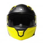 Casco modular MPH Raptor Solid Matt Black Yellow - Micasco.es - Tu tienda de cascos de moto