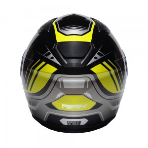 Casco modular MPH Raptor Black Titanium Yellow - Micasco.es - Tu tienda de cascos de moto