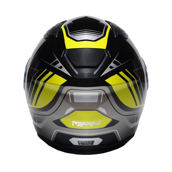 Casco modular MPH Raptor Black Titanium Yellow - Micasco.es - Tu tienda de cascos de moto