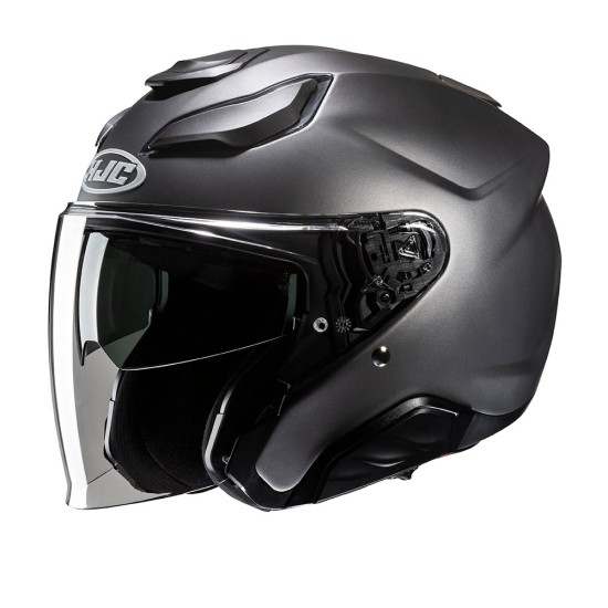 Casco jet HJC F31 Solid Semi Mate Titanio - Micasco.es - Tu tienda de cascos de moto