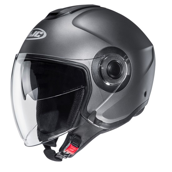 Casco jet HJC i40N Solid Titanio Semi-Mate - Micasco.es - Tu tienda de cascos de moto