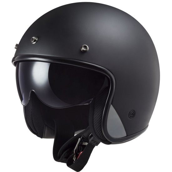 Casco jet LS2 OF601 BOB II Solid Matt Black - Micasco.es - Tu tienda de cascos de moto