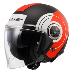 Casco jet LS2 CLASSY Disko Black Red White Casco jet LS2 CLASSY Disko Black Red White