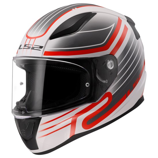 Casco integral LS2 Rapid II Circuit White-Red - Micasco.es - Tu tienda de cascos de moto