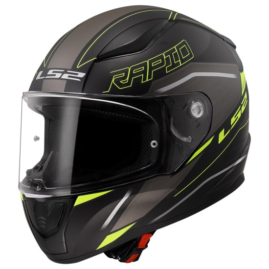 Casco integral LS2 Rapid II Rokku M Black HV Yellow - Micasco.es - Tu tienda de cascos de moto