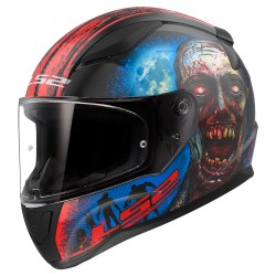 Casco integral LS2 Rapid II Zombie Black Red