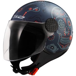 Casco jet LS2 Sphere Lux II Maxca Cobalt Orange Casco jet LS2 Sphere Lux II Maxca Cobalt Orange