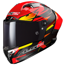 LS2 FF805 THUNDER Carbon GP AERO Fire Red Black LS2 FF805 THUNDER Carbon GP AERO Fire Red Black