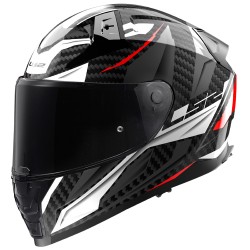 Casco integral LS2 FF811 VECTOR II Carbon SAVAGE WHITE RED Grey