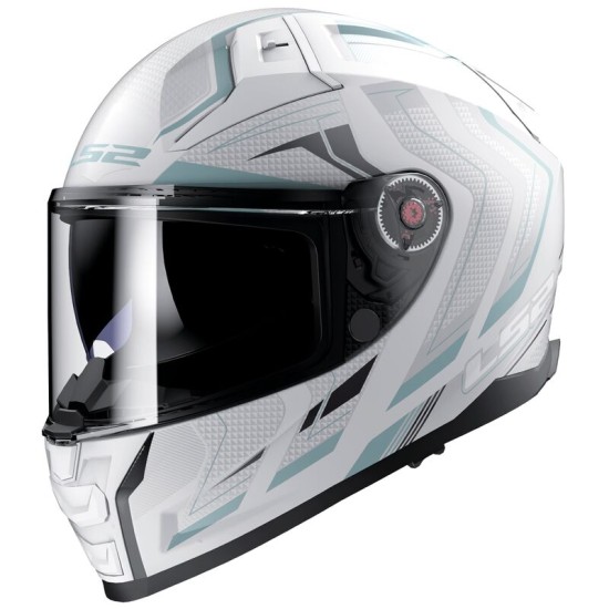 Casco integral LS2 FF811 VECTOR II Alizer Matt White Silver - Micasco.es - Tu tienda de cascos de moto