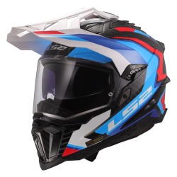 LS2 MX701 EXPLORER CARBON Frontier II White Blue