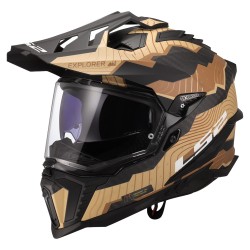 LS2 MX701 EXPLORER CARBON TRICK Matt Brown Sand