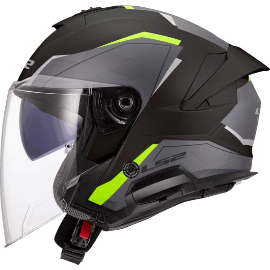 Casco LS2 OF618 VERSO II AIR Black HV Yellow - Micasco.es Casco LS2 OF618 VERSO II AIR Black HV Yellow - Micasco.es - Tu tienda de cascos de moto