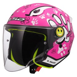 Casco infantil LS2 OF622 FUNNY II Paws Pink