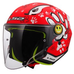 Casco infantil LS2 OF622 FUNNY II Paws Red