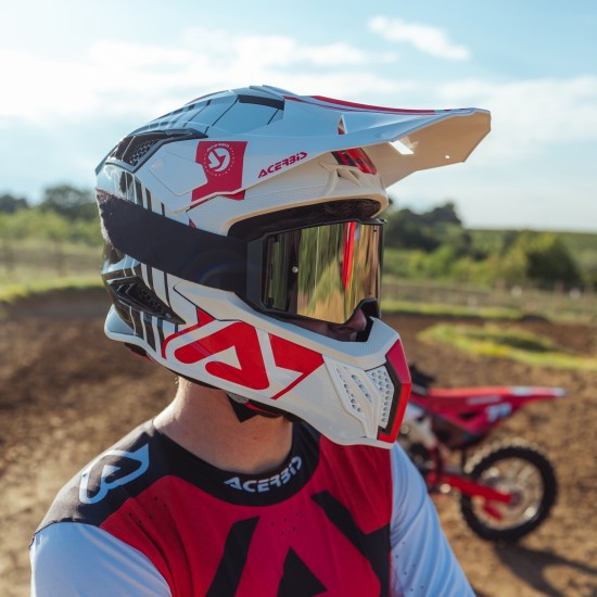 Casco Acerbis Airstrike C White-Red - Micasco.es - Tu tienda de cascos de moto