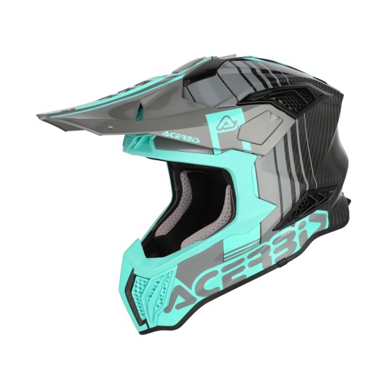 Casco Acerbis Airstrike C Black Turquesa - Micasco.es - Tu tienda de cascos de moto