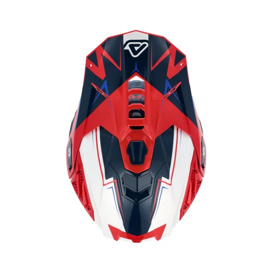 Casco Acerbis Airstrike X White Blue Red - Micasco.es - Tu tienda de cascos de moto