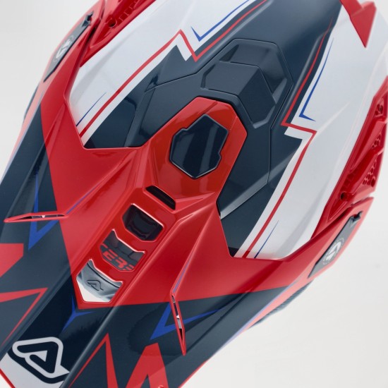 Casco Acerbis Airstrike X White Blue Red - Micasco.es - Tu tienda de cascos de moto