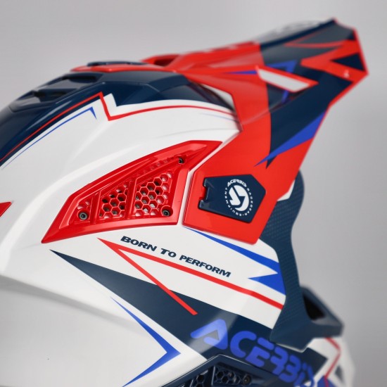Casco Acerbis Airstrike X White Blue Red - Micasco.es - Tu tienda de cascos de moto