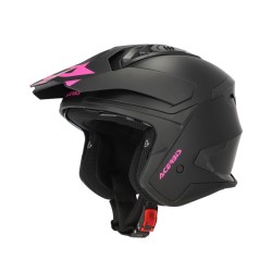 Casco jet ACERBIS Aria EVO Solid Black Pink