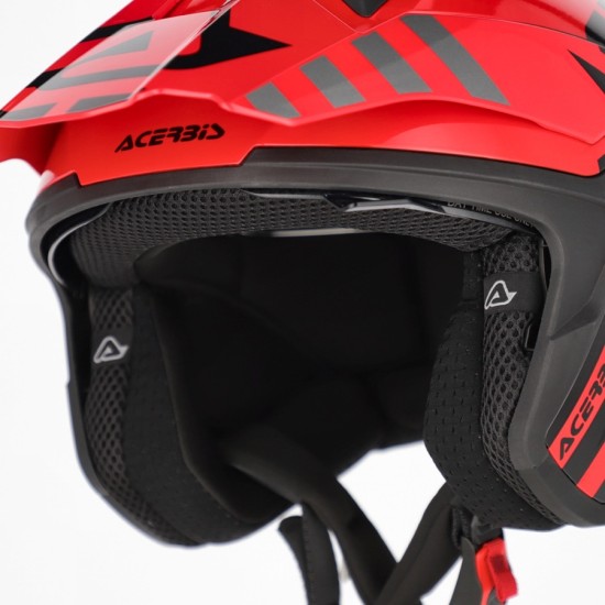 Casco jet ACERBIS Aria EVO black-red - Micasco.es - Tu tienda de cascos de moto
