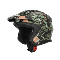 Casco jet ACERBIS Aria EVO verde-marrón