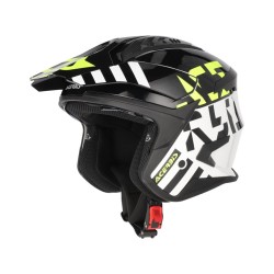 Casco jet ACERBIS Aria EVO black-white-fluo