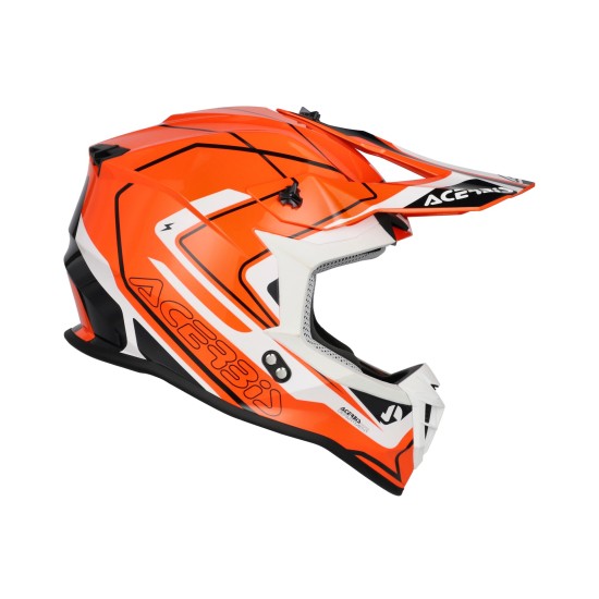Casco Acerbis Linear Orange White - Micasco.es - Tu tienda de cascos de moto