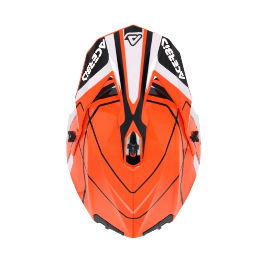 Casco Acerbis Linear Orange White - Micasco.es - Tu tienda de cascos de moto