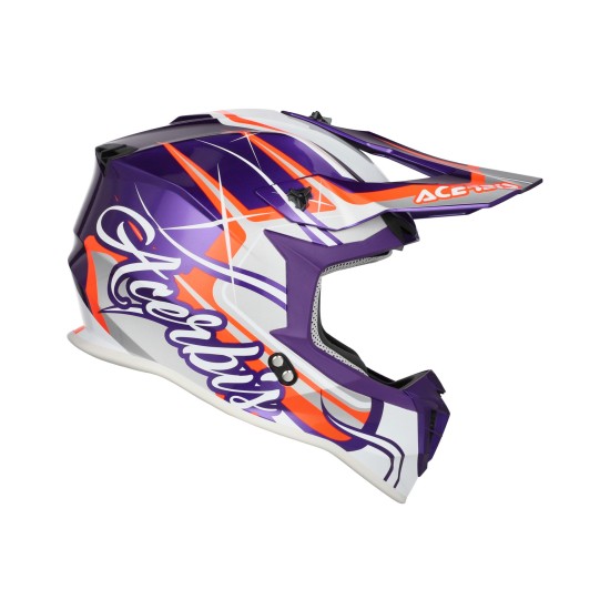 Casco Acerbis Linear Purple White - Micasco.es - Tu tienda de cascos de moto