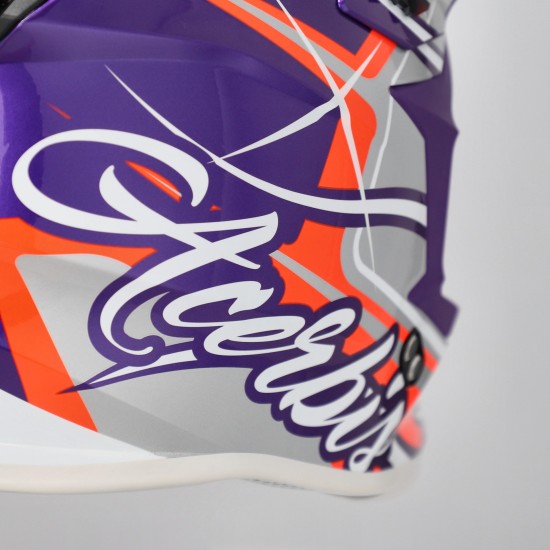 Casco Acerbis Linear Purple White - Micasco.es - Tu tienda de cascos de moto