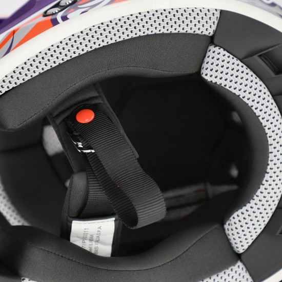 Casco Acerbis Linear Purple White - Micasco.es - Tu tienda de cascos de moto