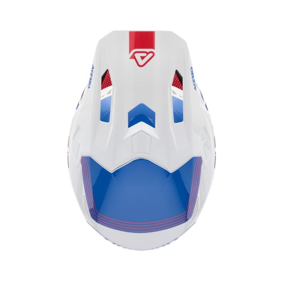 Casco Acerbis Whoops White Blue Red - Micasco.es - Tu tienda de cascos de moto